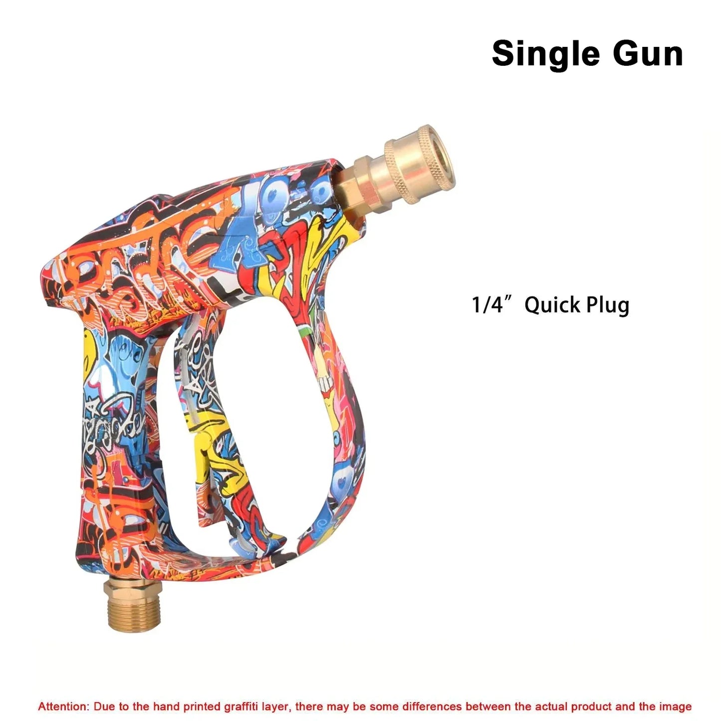 Graffiti Design 4350PSI High Pressure Water Gun, 1L Foam Cannon 1/4" Quick Connect Battery-Free for Karcher K Series
